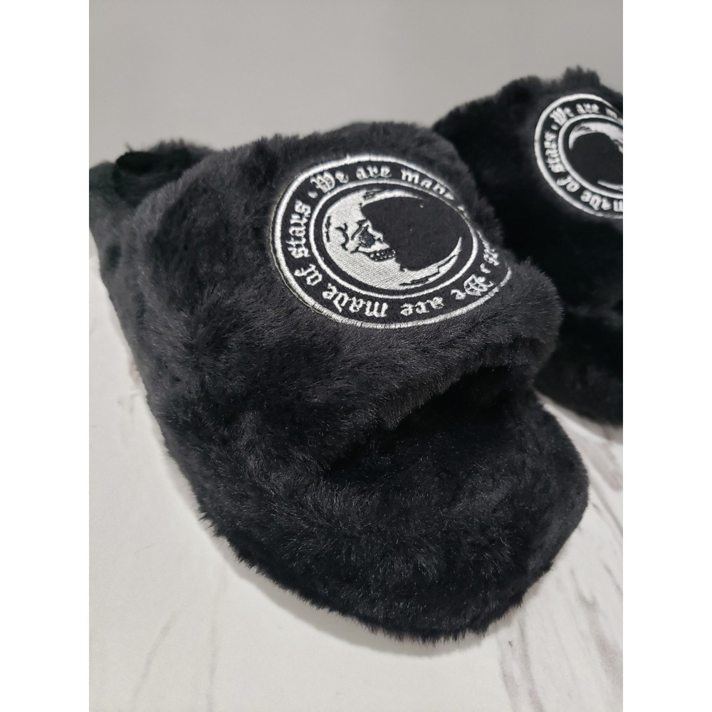 WOMEN SIZE 5/6 KILLSTAR Starchild Fur Slippers stars celestial witchy goth
